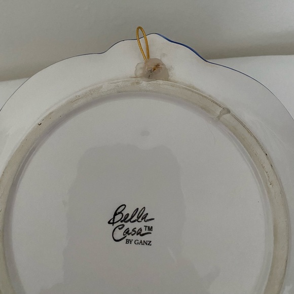 Bella Casa by Ganz 8" Wall Plate Decor Hand Painted Ceramic 3D Fruit Vine Grapes - Picture 9 of 9